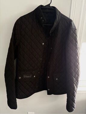 Belstaff Quilted Dark Brown Men’s Lightweight Shirt Jacket